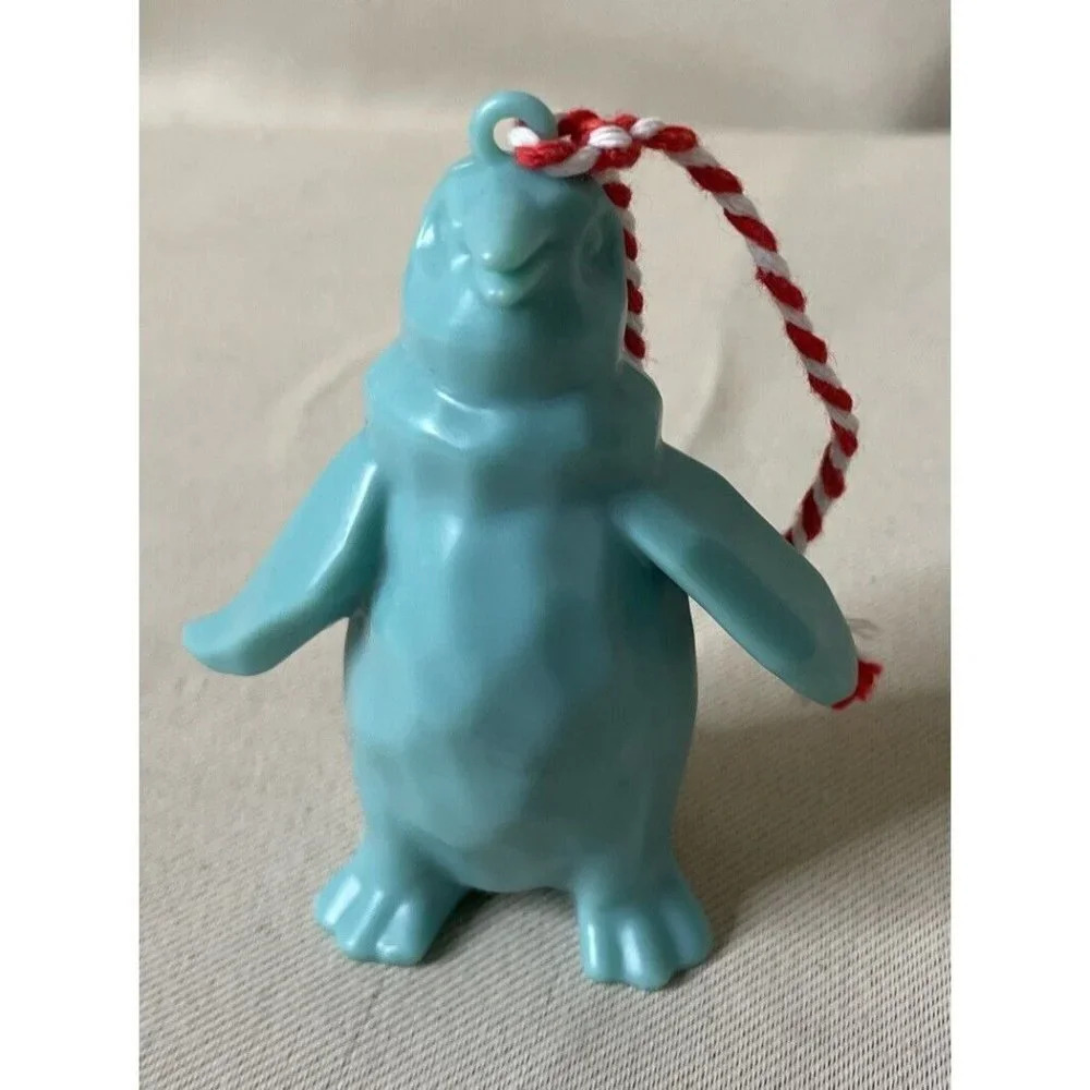 Teal Penguin Bird Christmas Holiday Ornament NEW 3 Inch
